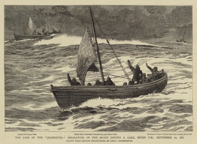 La pérdida del Jeannette, separación de los botes durante una tormenta, siete PM, 12 de septiembre de 1881 de William Lionel Wyllie